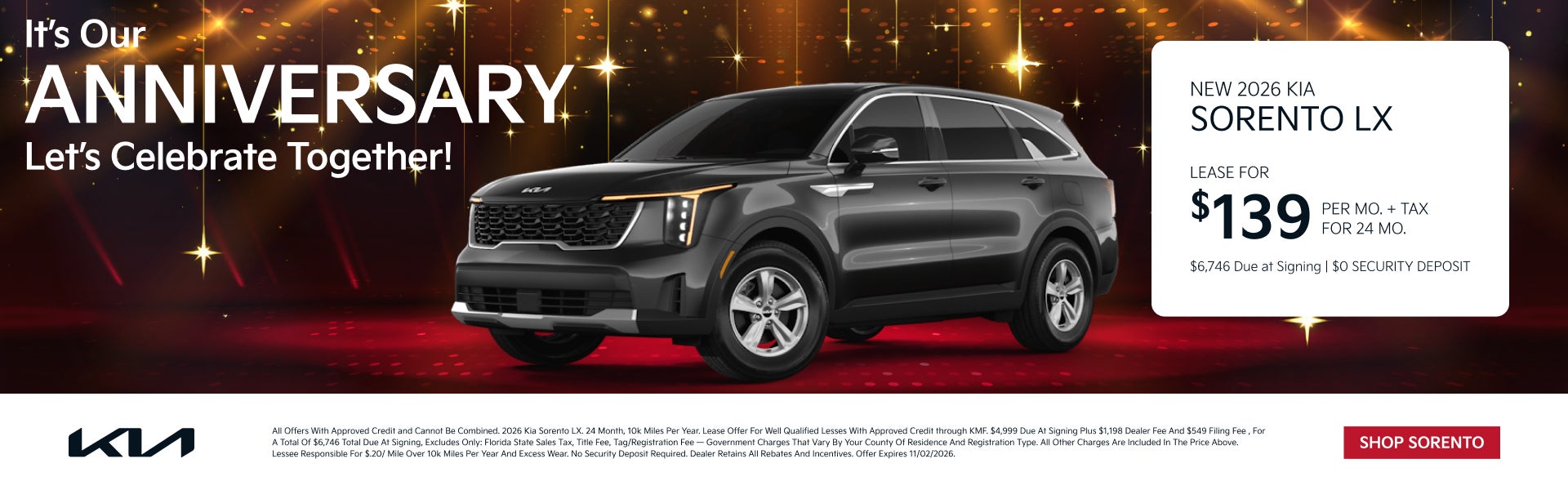 NEW 2026 KIA SORENTO LX